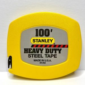 Stanley Tools 100' Tape Measurer Mylar Heavy Duty 34-252 Oversized Collectible